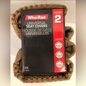 Who-Rae Luxury Plush Seat Covers - universal fit - qty. 2 New